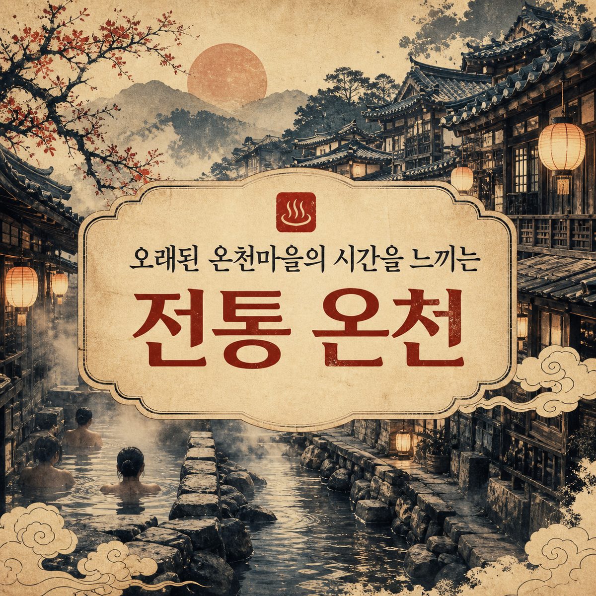 오래된 온천마을의 시간을 느끼는 전통 온천