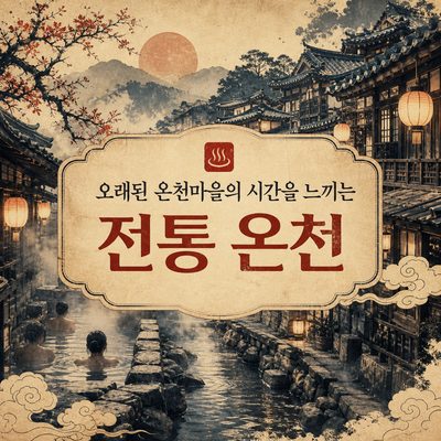 오래된 온천마을의 시간을 느끼는 전통 온천