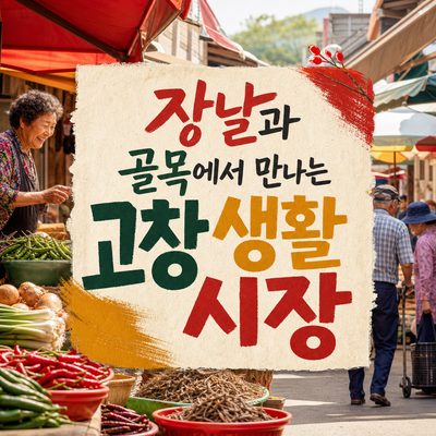 장날과 골목에서 만나는 고창 생활 시장