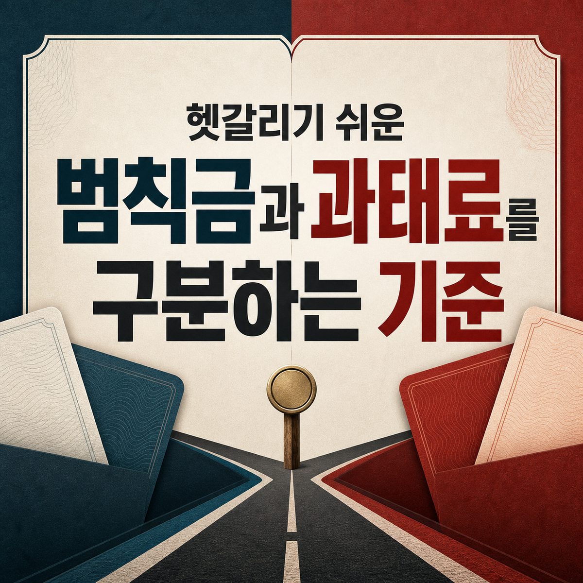 헷갈리기 쉬운 범칙금과 과태료를 구분하는 기준