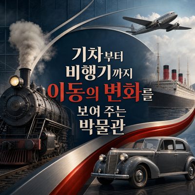 기차부터 비행기까지 이동의 변화를 보여 주는 박물관