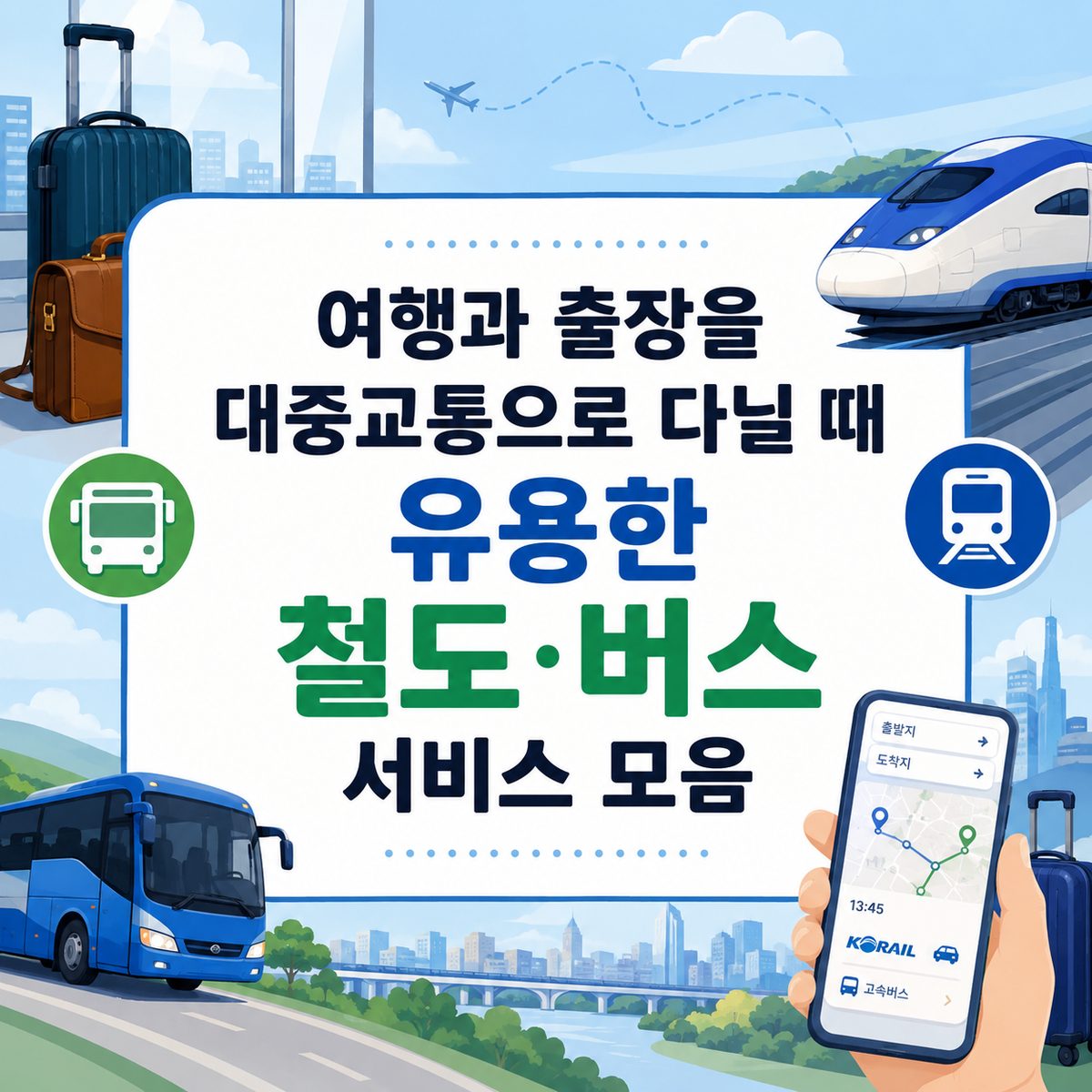 여행과 출장을 대중교통으로 다닐 때 유용한 철도·버스 서비스 모음