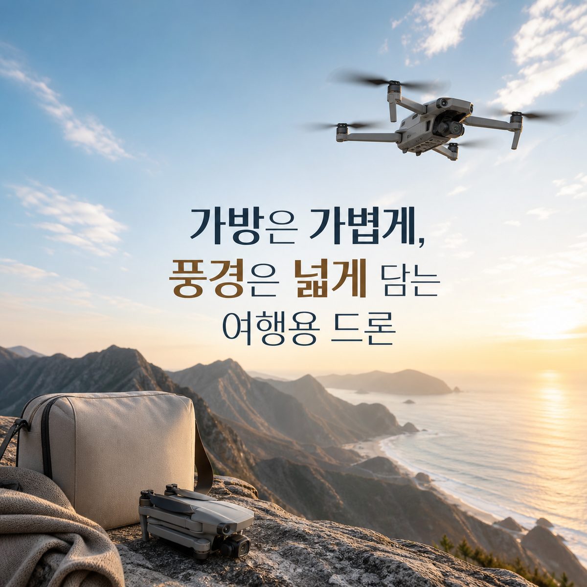 가방은 가볍게, 풍경은 넓게 담는 여행용 드론