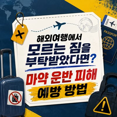 해외여행에서 모르는 짐을 부탁받았다면? 마약 운반 피해 예방 방법