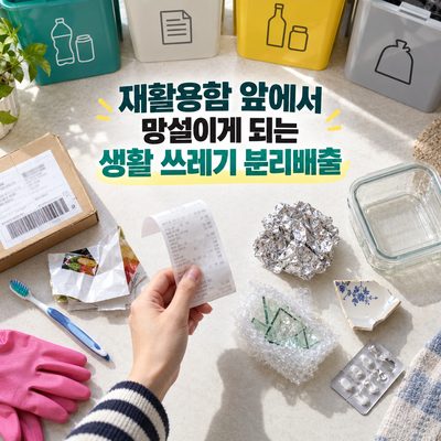 재활용함 앞에서 망설이게 되는 생활 쓰레기 분리배출