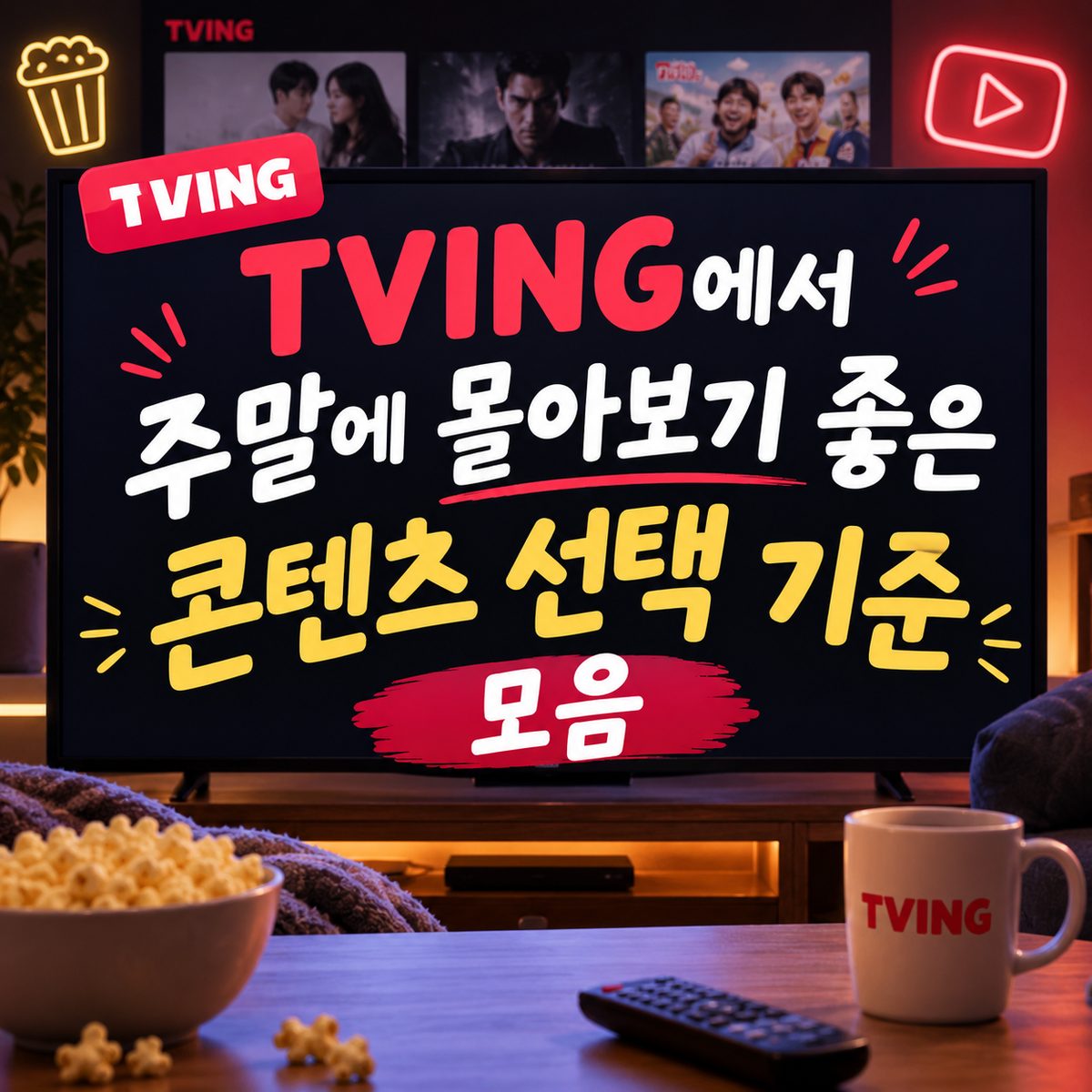 TVING에서 주말에 몰아보기 좋은 콘텐츠 선택 기준 모음
