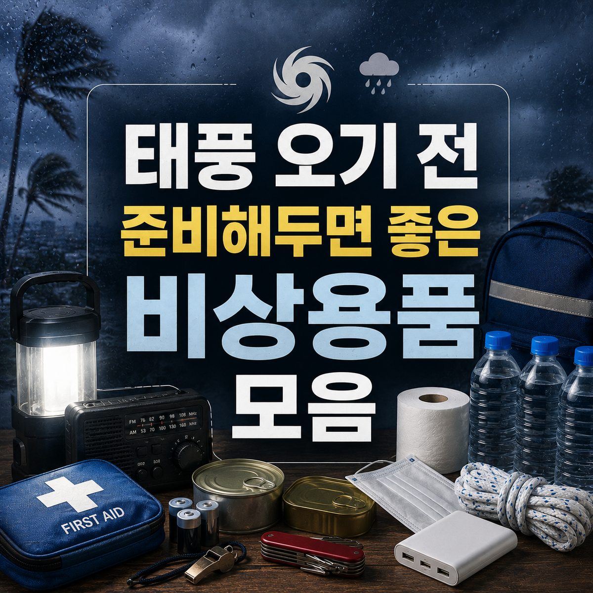 태풍 오기 전 준비해두면 좋은 비상용품 모음