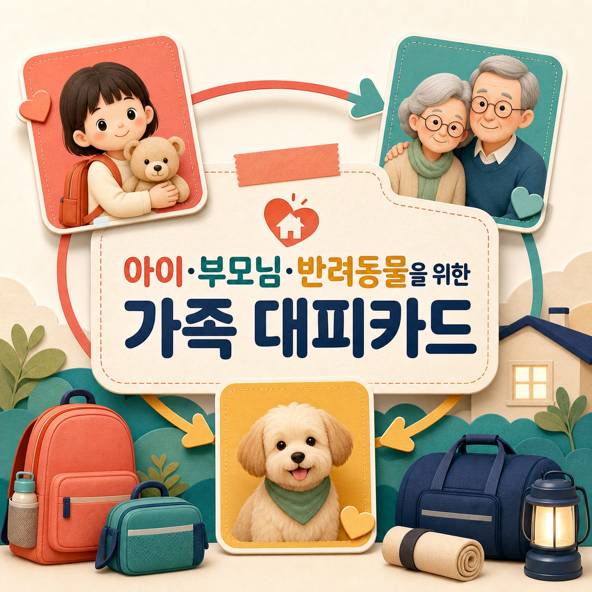 아이·부모님·반려동물을 위한 가족 대피카드