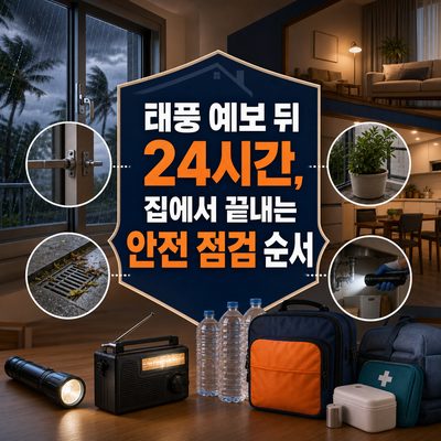 태풍 예보 뒤 24시간, 집에서 끝내는 안전 점검 순서
