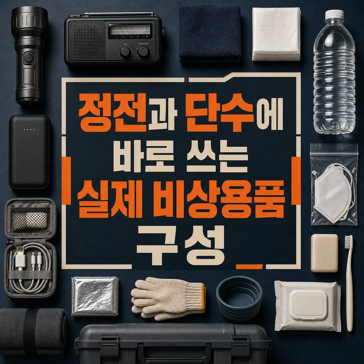 정전과 단수에 바로 쓰는 실제 비상용품 구성