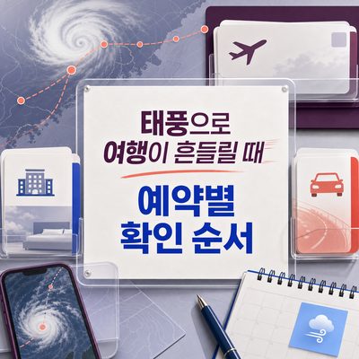 태풍으로 여행이 흔들릴 때 예약별 확인 순서