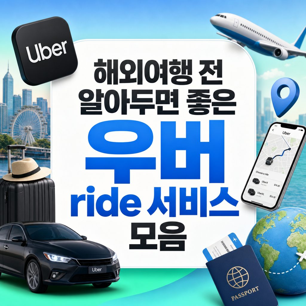 해외여행 전 알아두면 좋은 우버 ride 서비스 모음