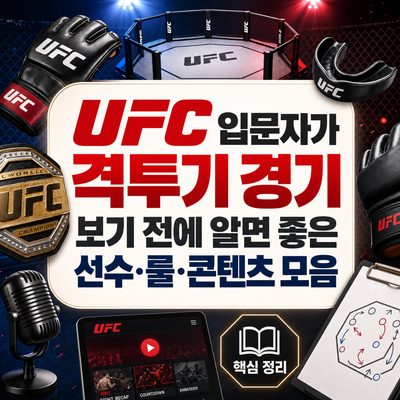 UFC 입문자가 격투기 경기 보기 전에 알면 좋은 선수·룰·콘텐츠 모음
