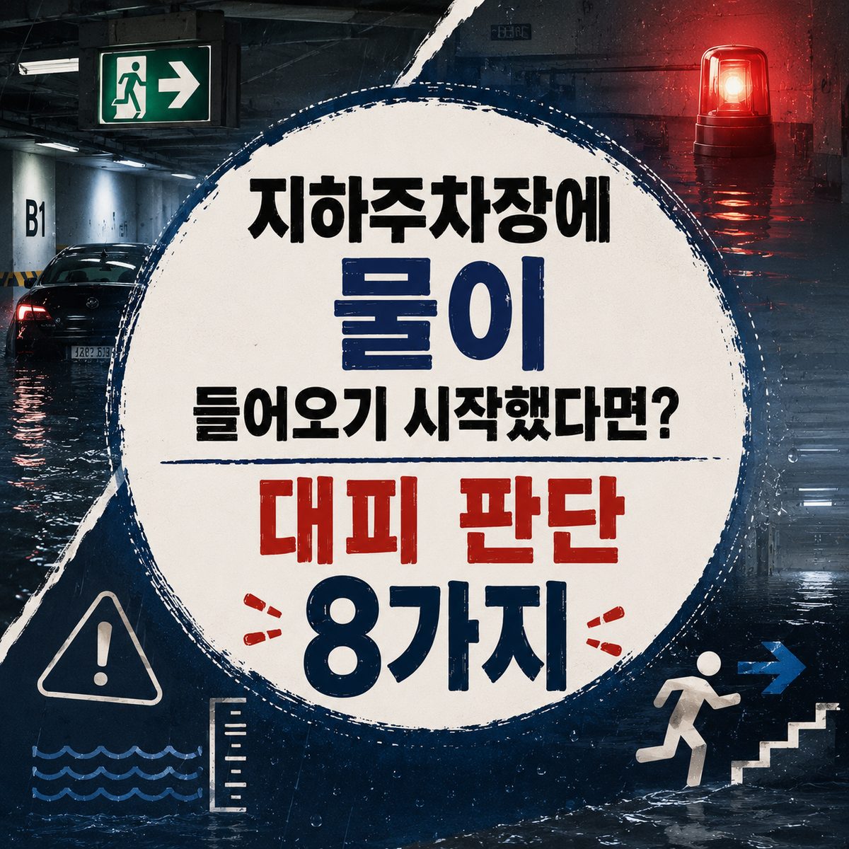 지하주차장에 물이 들어오기 시작했다면? 대피 판단 8가지