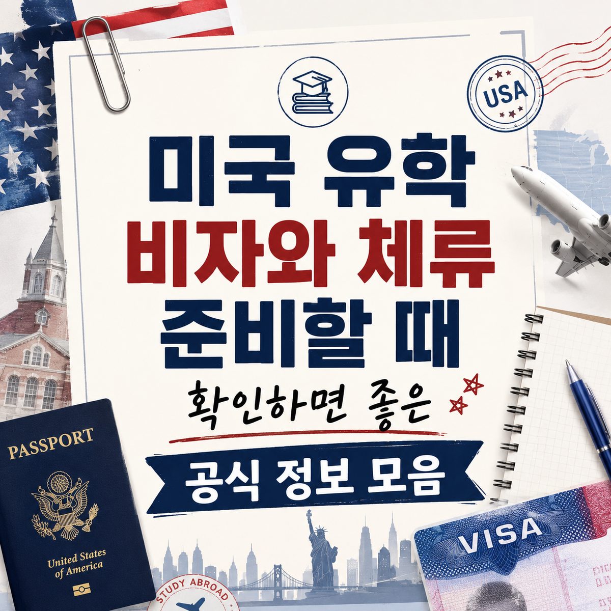 미국 유학 비자와 체류 준비할 때 확인하면 좋은 공식 정보 모음