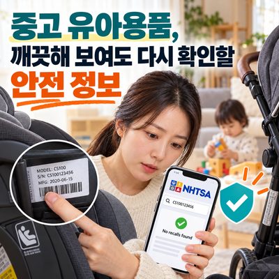 중고 유아용품, 깨끗해 보여도 다시 확인할 안전 정보