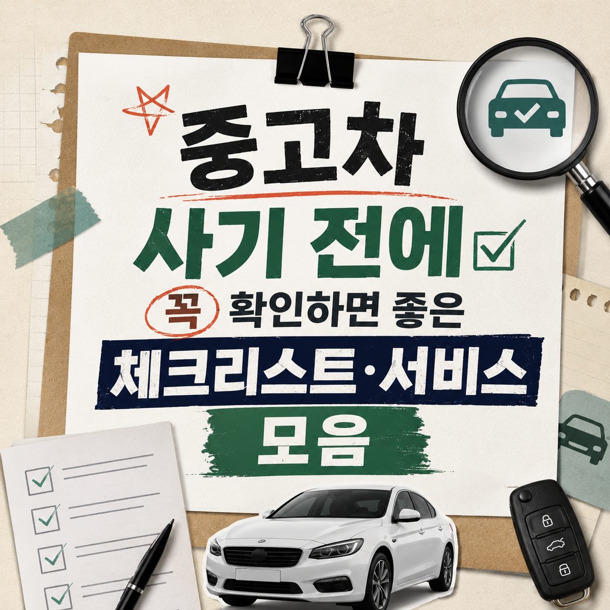 중고차 사기 전에 꼭 확인하면 좋은 체크리스트·서비스 모음
