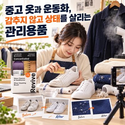 중고 옷과 운동화, 감추지 않고 상태를 살리는 관리용품