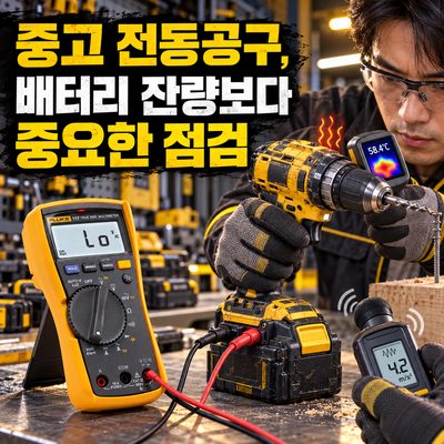 중고 전동공구, 배터리 잔량보다 중요한 점검