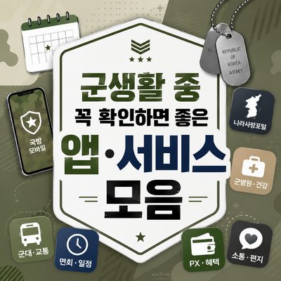 군생활 중 꼭 확인하면 좋은 앱·서비스 모음