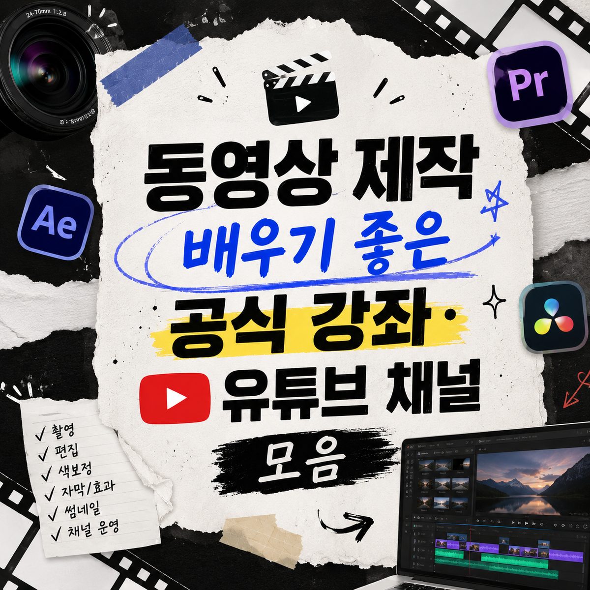 동영상 제작 배우기 좋은 공식 강좌·유튜브 채널 모음