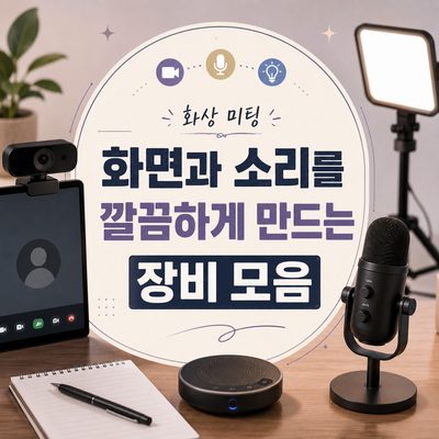 화상 미팅 화면과 소리를 깔끔하게 만드는 장비 모음