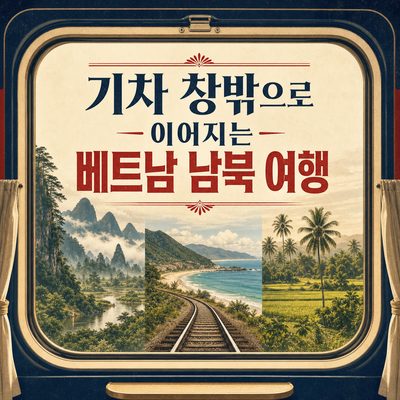 기차 창밖으로 이어지는 베트남 남북 여행