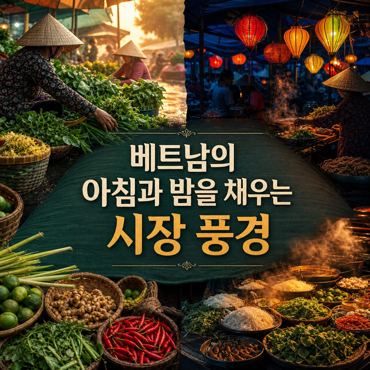 베트남의 아침과 밤을 채우는 시장 풍경