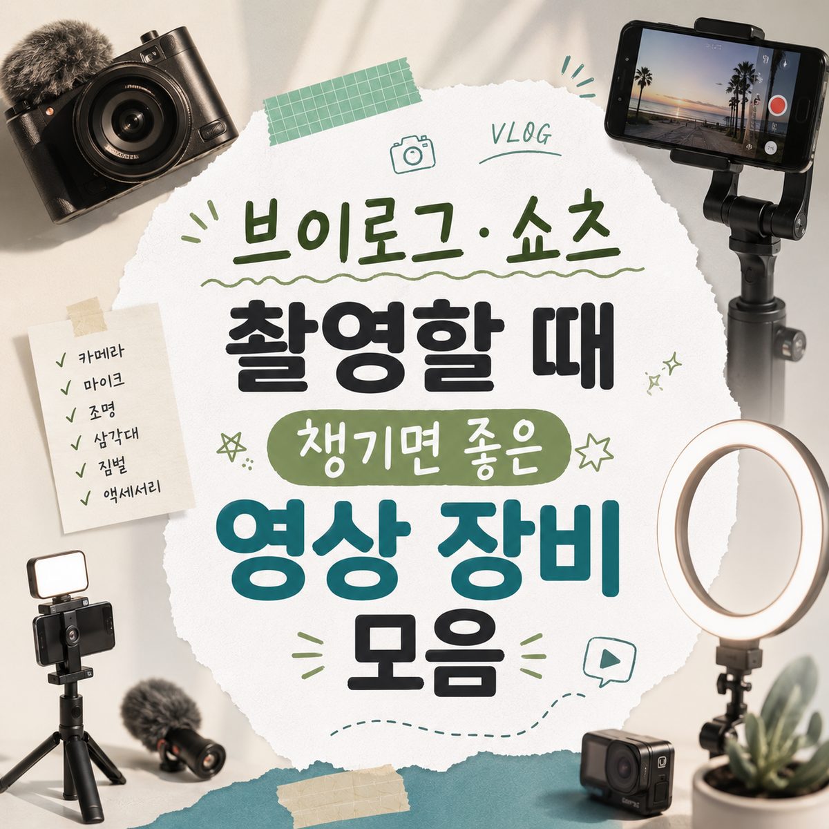 브이로그·쇼츠 촬영할 때 챙기면 좋은 영상 장비 모음