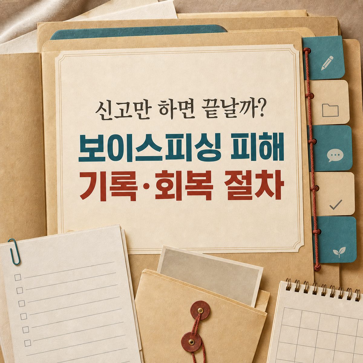 신고만 하면 끝날까? 보이스피싱 피해 기록·회복 절차