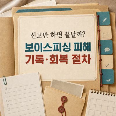 신고만 하면 끝날까? 보이스피싱 피해 기록·회복 절차
