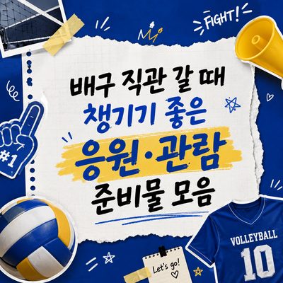 배구 직관 갈 때 챙기기 좋은 응원·관람 준비물 모음