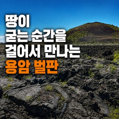 땅이 굳는 순간을 걸어서 만나는 용암 벌판