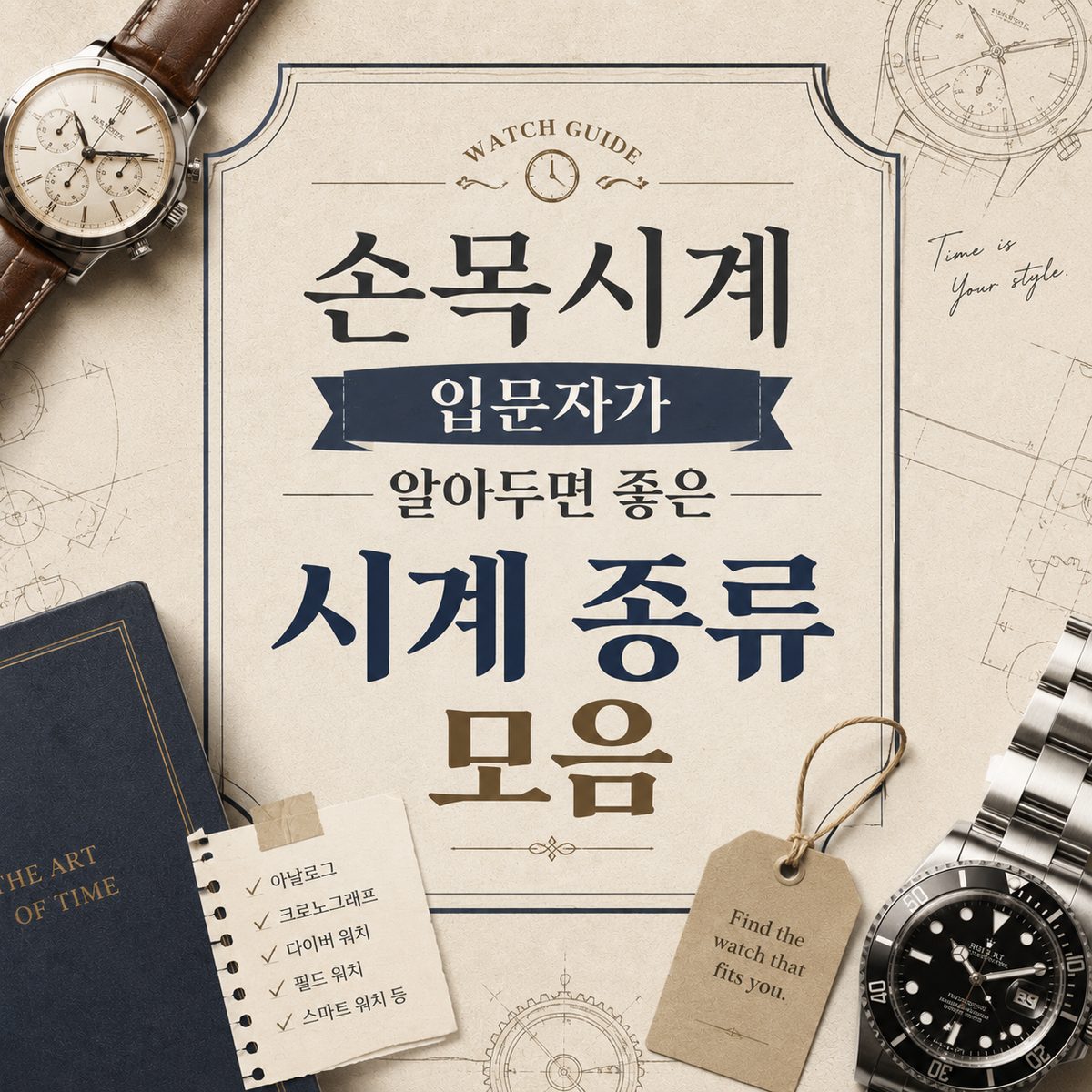 손목시계 입문자가 알아두면 좋은 시계 종류 모음
