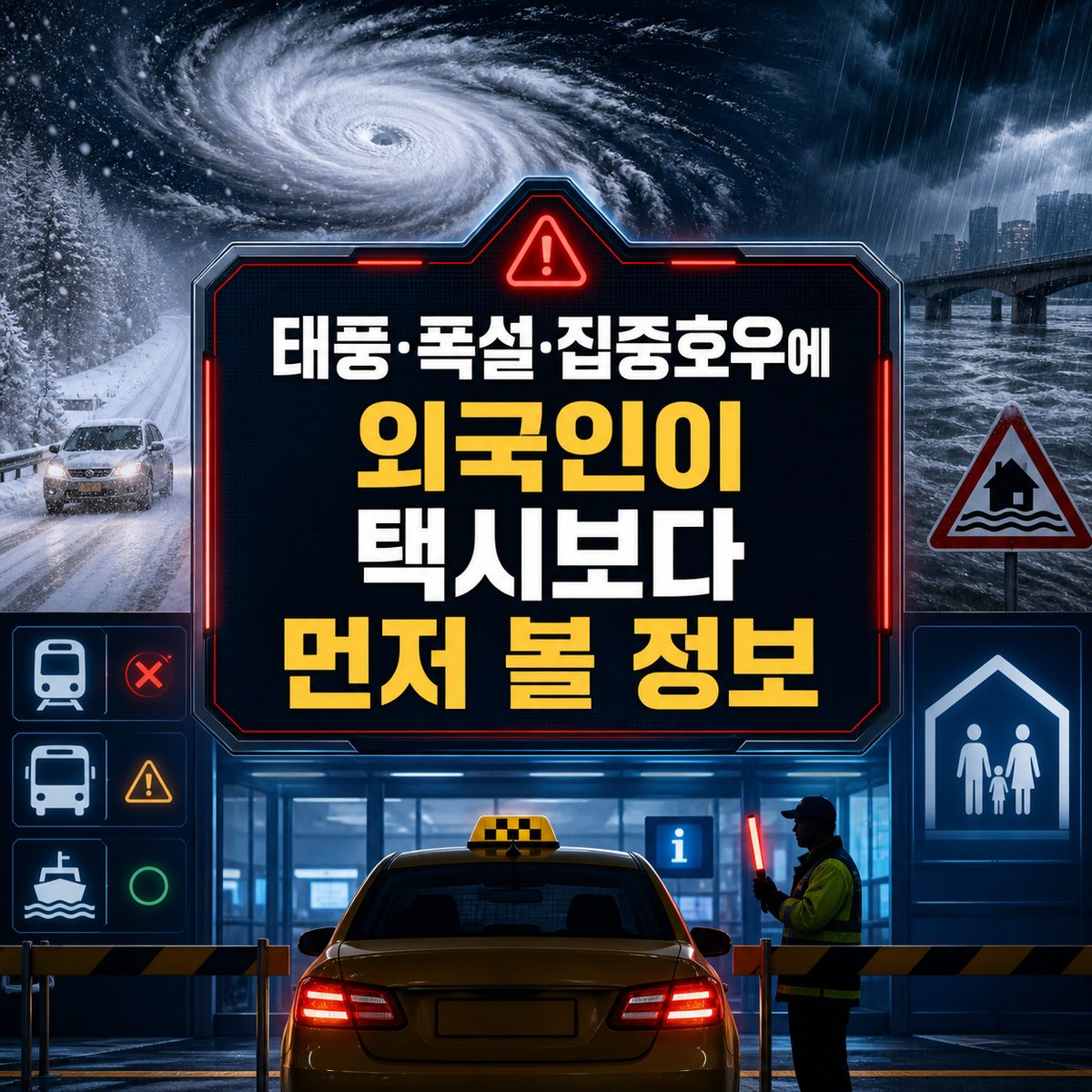 태풍·폭설·집중호우에 외국인이 택시보다 먼저 볼 정보