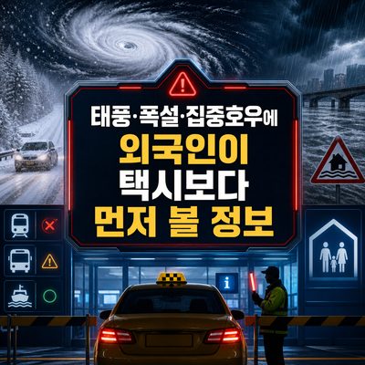 태풍·폭설·집중호우에 외국인이 택시보다 먼저 볼 정보
