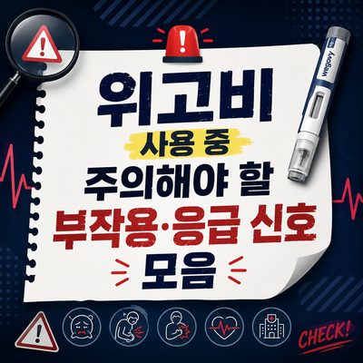 위고비 사용 중 주의해야 할 부작용·응급 신호 모음