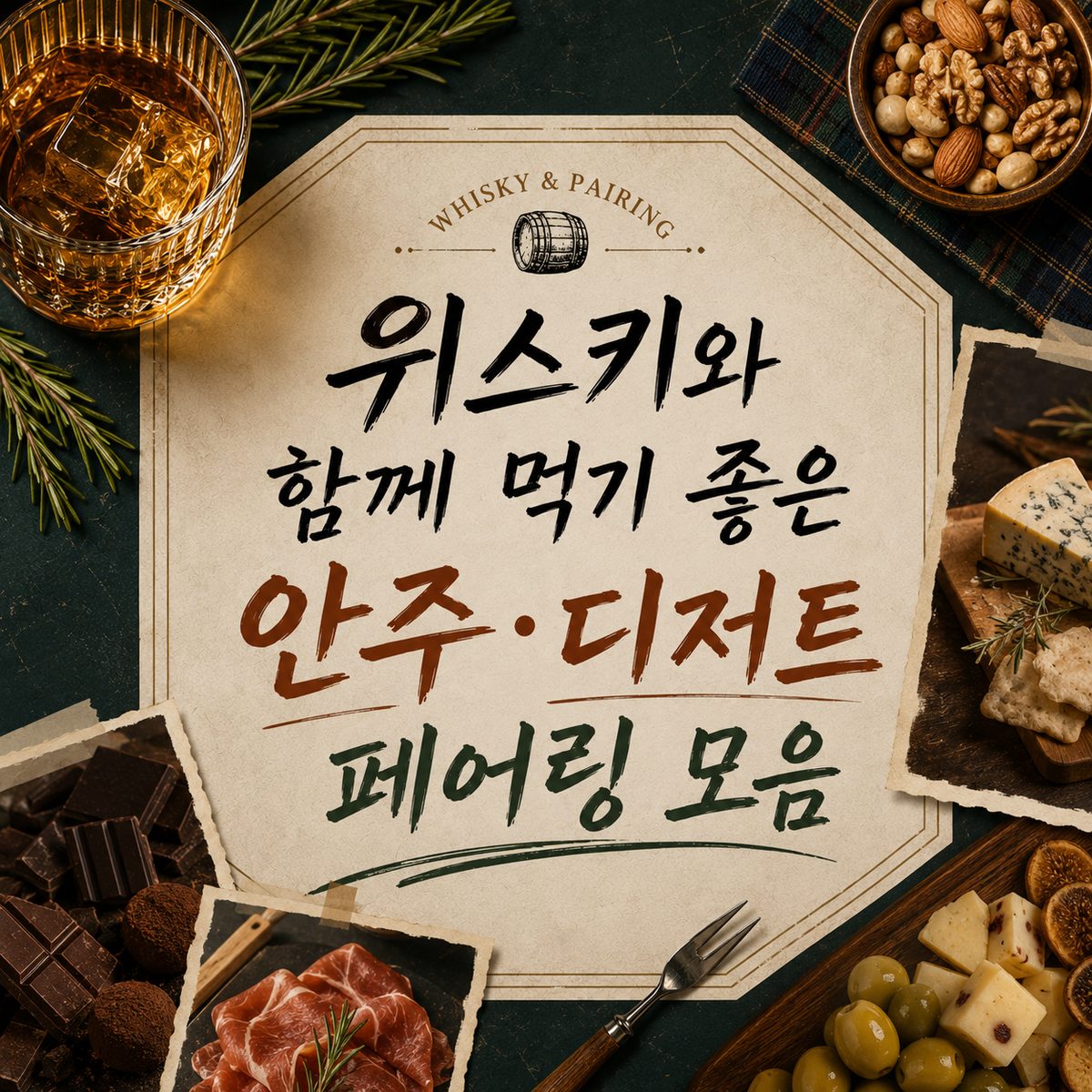위스키와 함께 먹기 좋은 안주·디저트 페어링 모음