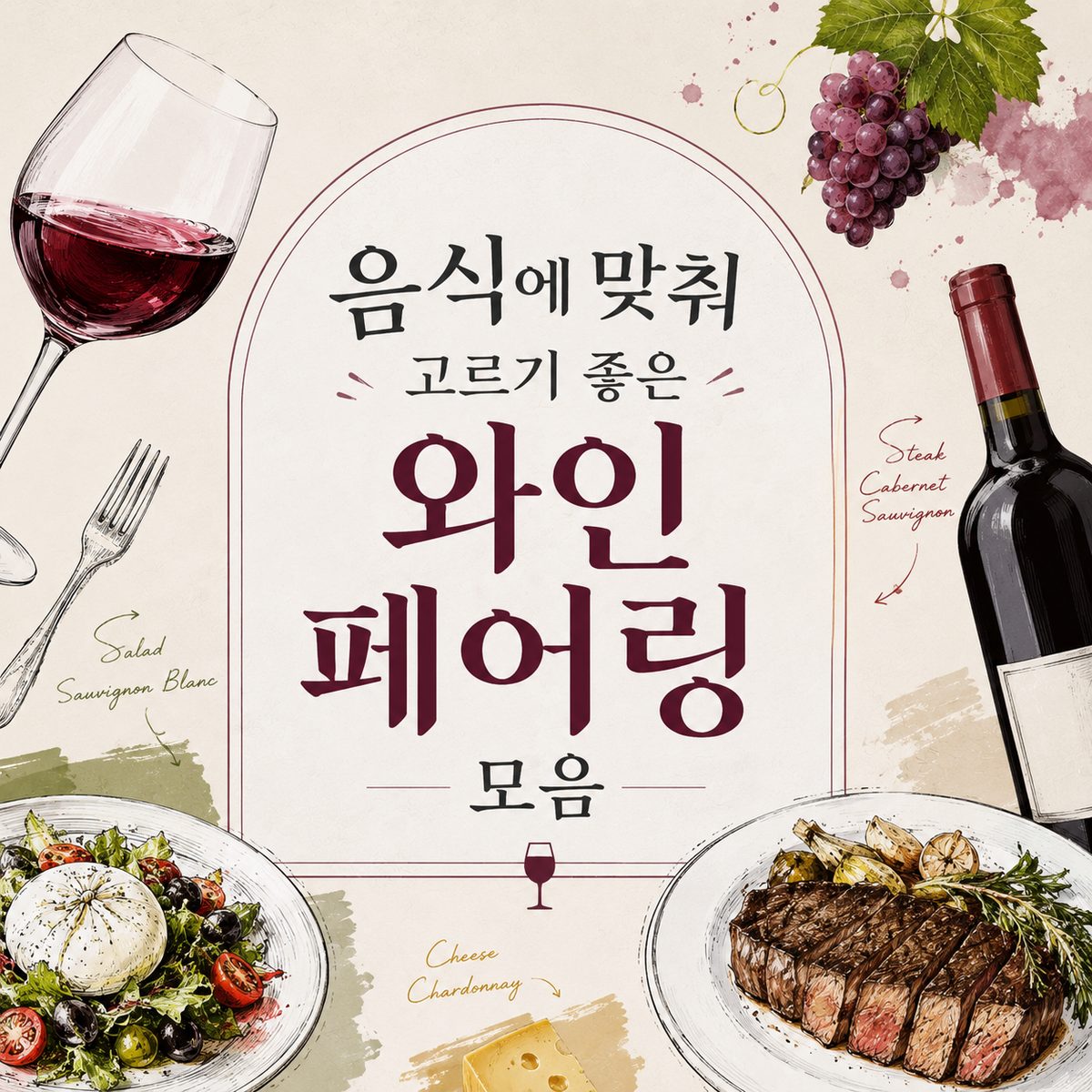 음식에 맞춰 고르기 좋은 와인 페어링 모음