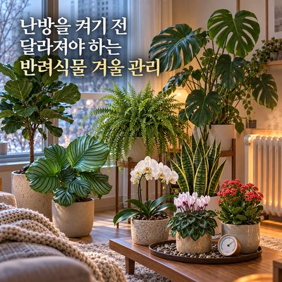 난방을 켜기 전 달라져야 하는 반려식물 겨울 관리