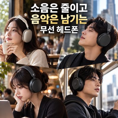 소음은 줄이고 음악은 남기는 무선 헤드폰