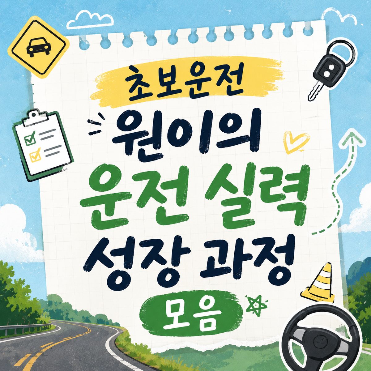 초보운전 원이의 운전 실력 성장 과정 모음
