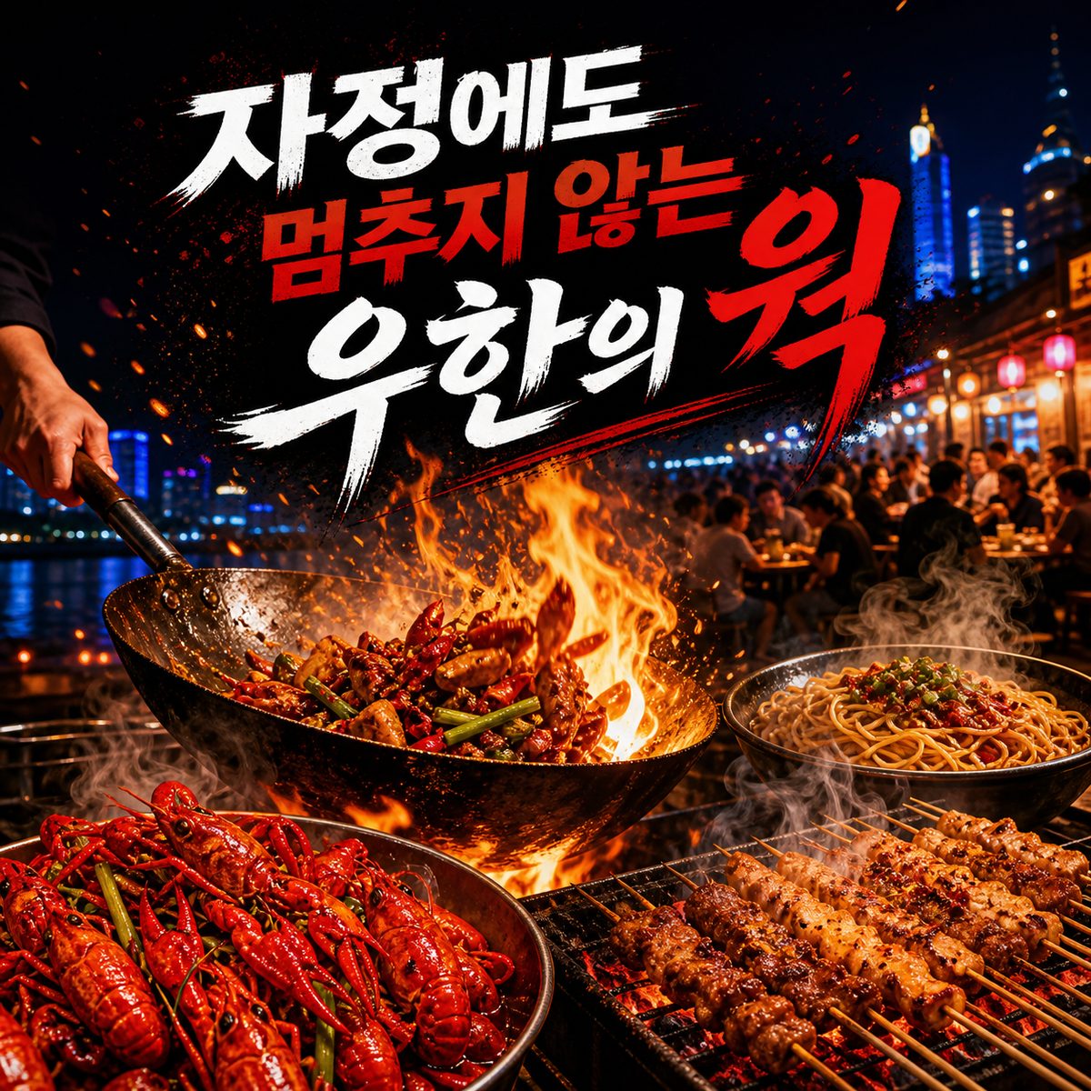 자정이 지나도 웍 소리가 멈추지 않는 우한