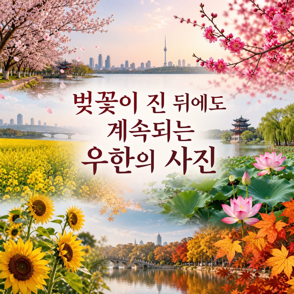 벚꽃이 진 뒤에도 우한의 사진은 계속된다