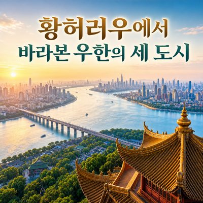 황허러우에 오르면 우한의 세 도시가 보인다