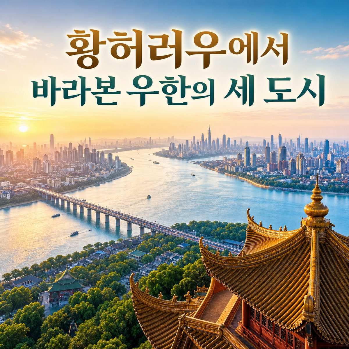 황허러우에 오르면 우한의 세 도시가 보인다