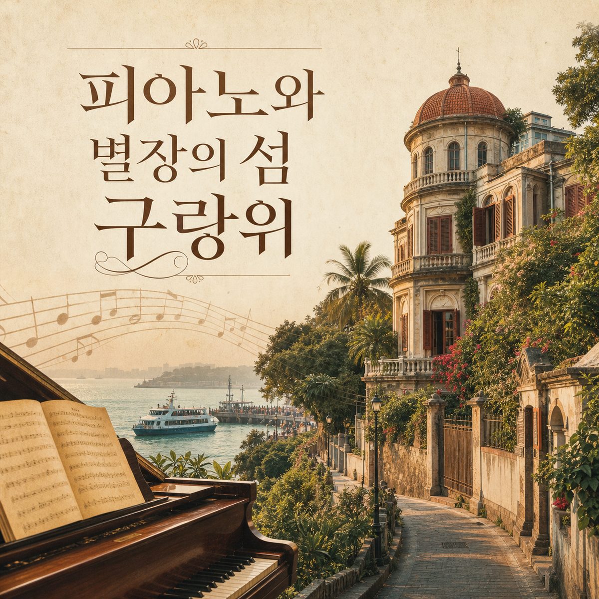 피아노 선율과 오래된 별장이 남은 구랑위