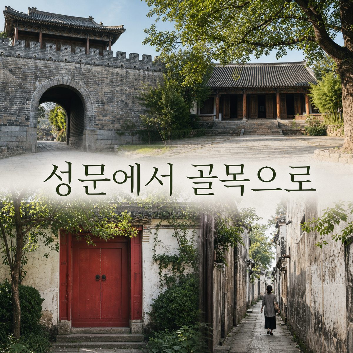 성문을 지나 골목으로 스며드는 시안 구도심