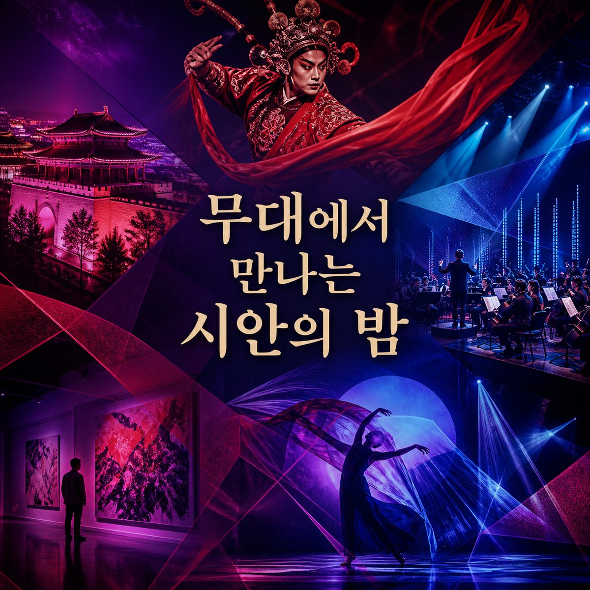 무대와 전시장으로 이어지는 시안 문화의 밤