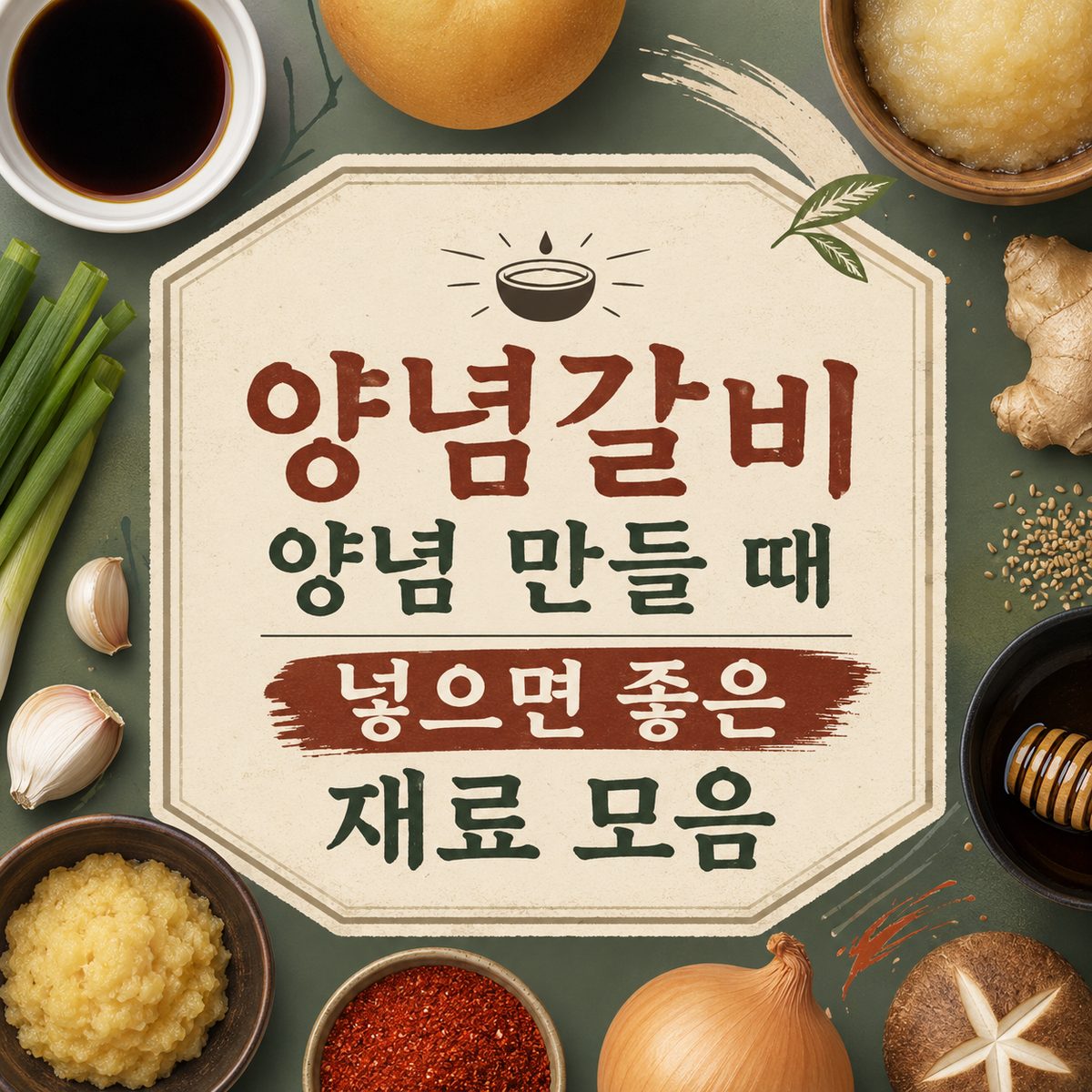 양념갈비 양념 만들 때 넣으면 좋은 재료 모음